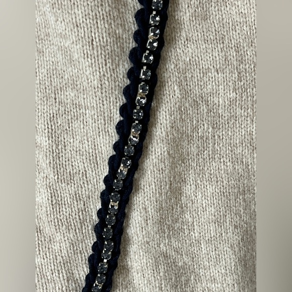 EUC J. Crew 100% Wool Sweater With Bling Stripe On Sides Size XXS. - Picture 5 of 8